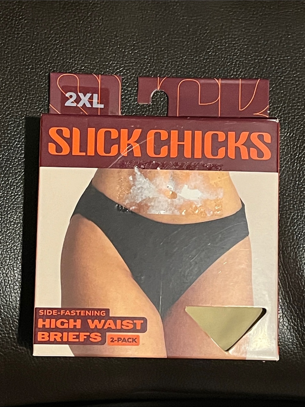 2XL Slick Chicks High Waist Briefs 2-Pack black and beige, NEW IN BOX